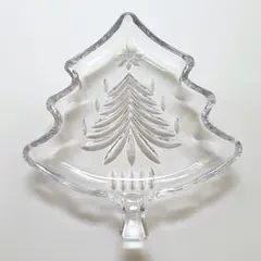 ガラスプレート皿／クリスマスツリー型