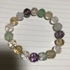多色クリスタルビーズ　ブレスレット