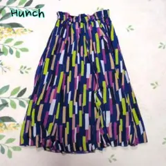 Hunch ハンチ　スカート　青系　ストライプ風　インド製のサムネイル
