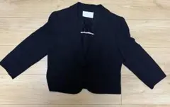 anySiS ノーカラージャケット 黒 7分袖