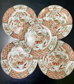 林九郎窯 金彩色絵菊割皿5揃 お皿 - メルカリ