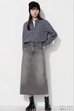 ユニクロ　ブロードシャツ　チェック