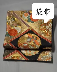 SO-726 袋帯 六通 正絹 銀箔 地紙文様 高級 フォーマル