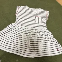 SALE中！PETIT BATEAU ストライプ 半袖ワンピース 116cm