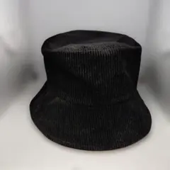 コーデュロイ ブラック バケットハット