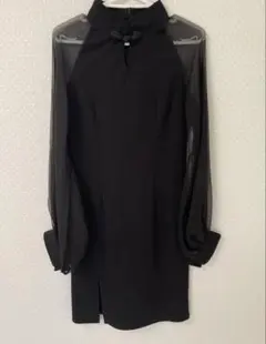 Dazzyシースルー袖 チャイナ風　ワンピース