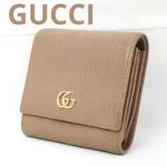 専用グッチ GUCCI GGマーモント レザー ウォレット ピンク 二折財布