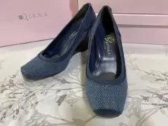 ダイアナ　ウェッジソール　渋くて綺麗なブルー　サイズ22 ヒール約6.5？