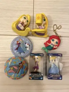 ディズニープリンセス ガチャ食玩 ラプンツェル シンデレラ アナ雪 アリエル