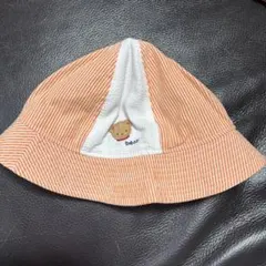 familiar ベビー帽子 49cm オレンジストライプ