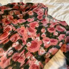 花柄 長袖 ワンピース 可愛い フラワー