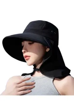 DRIONO] ガーデニング帽子 タレ付き レディース つば広 UVカット