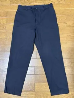 ネイビー スラックス ボタン付き