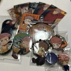 呪術廻戦 虎杖悠仁 カード 缶バッジ キーホルダー まとめ売り