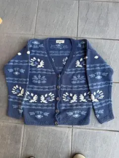 80s L.L.Bean カーディガン S ブルー 古着のサムネイル