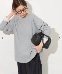 TCワッフルオーバーサイズロングスリーブTシャツ