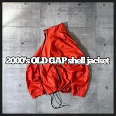 希少2000年製 OLD GAP シェルジャケット オレンジ ドローコード 短丈