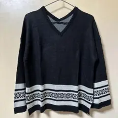 新品 トップス ニット セーター Vネック M