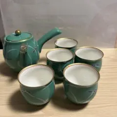 香蘭社　グリーン蘭花　茶器　急須セット