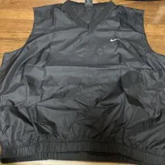 NIKE ナイキ ゴルフ Vネック ウインドプルオーバー 黒メンズL 裏メッシュ