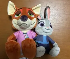 P*O様 ズートピア2 ニック・ワイルドとジュディ・ホップス ペアぬいぐるみセッ