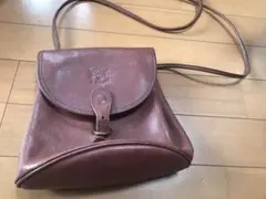 値下げ IL BISONTE leather shoulder bag