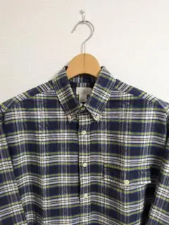 美品　90s　J.CREW　シャツ　プルオーバー　オックス　チェック柄　巨人タグ