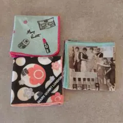 MARY QUANT ハンカチ 3枚セット タオルハンカチ デイジー 60s