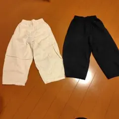 ホワイト・ブラック　カーゴパンツ