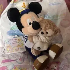 ハートフェルトレターズオブフレンドシップ ダッフィー ミッキー ぬいぐるみバッジ