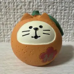 【未使用】デコレ コンコンブル お正月 開運 フルーツ猫だるま 福みかん