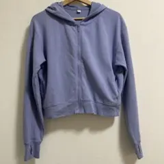 GU UVカット フルジップ パーカー パープル