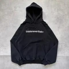 ディスイズネバーザット ネバザ パーカー 古着 ロゴ M 黒 韓国 19240