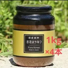 新品未開封「はちみつの恵」国産純粋百花はちみつ 1000g 4本セット