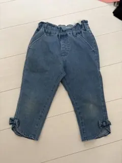 apres les cours 裾リボン付きデニム110cm