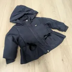 プティマイン　ペプラムダウン入りジャケット　90cm 女の子　アウターコート　紺