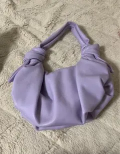 ザラ パープル 紫 マンドゥバッグ 韓国 ハンドバッグ プリーツデザイン 春