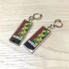冨岡義勇 柄デザイン イヤリング