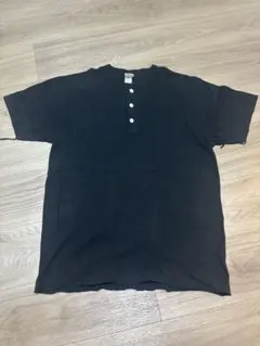 Healthknit ヘンリーネック Tシャツ ブラック XLのサムネイル