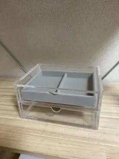 無印良品 重なるアクリルケース　２段引出 ２段フタ付引出