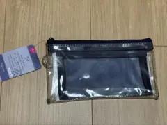 推し色クリアポーチ メッシュポケット付 クリアケース エンパイアブルー