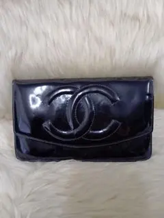 CHANEL ヴィンテージ 長財布 ギャランティーカード付き シリアル一致