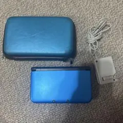 Nintendo 3DS LL 青色 本体 充電器 ケース付き