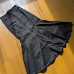 ステッチ入り マーメイドスカート ロング丈 ブラック