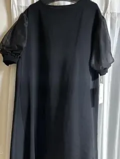 セルフォード　ブラック　袖バルーンニットワンピース