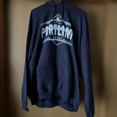 メンズ　ネイビー パーカー 2XL