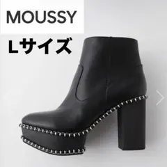 moussy マウジー 厚底 美脚 ショートブーツ ブラック Lのサムネイル