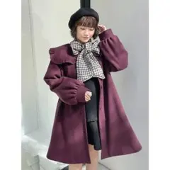 merry jenny Aラインセーラーコート ボルドー メリージェニー　美品