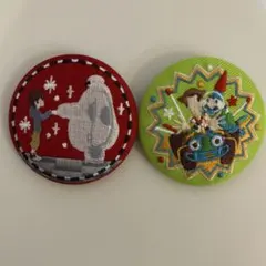 まとめ売り　ディズニー刺繍缶バッジ　ベイマックス、トイ・ストーリーセット