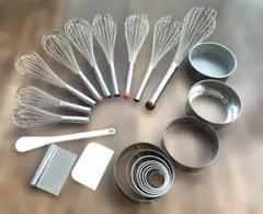 泡立て器 ケーキ型 丸リング 型抜き その他 お菓子作りセット 計24点のサムネイル